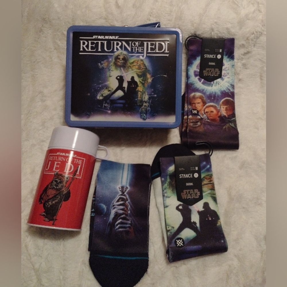 Stance X Star Wars Return Of The Jedi Socks And Lunch Box Set Size Medium